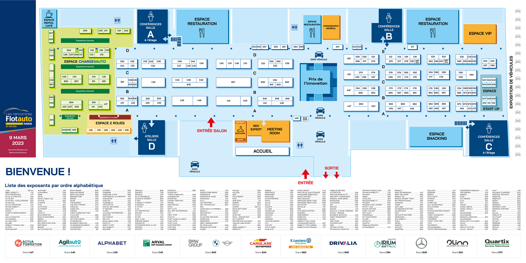 Trade show map the Rencontres Flotauto Paris 2023